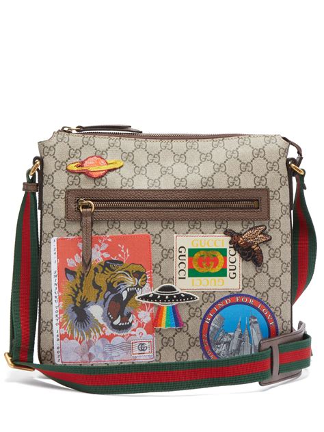 gucci courrier gg supreme pouch replica|GUCCI Soft GG Supreme Monogram Courrier Web Medium Flat .